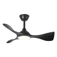 Fabrilamp Caiman ventilador de techo negro Led 36W 3 aspas