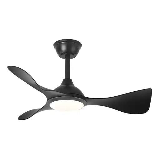 Fabrilamp Caiman ventilador de techo negro Led 36W 3 aspas