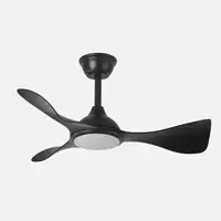 Fabrilamp Caiman ventilador de techo negro Led 36W 3 aspas