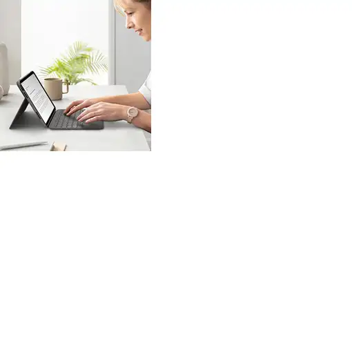 Logitech Folio Touch QWERTY Español Smart Connector Gris