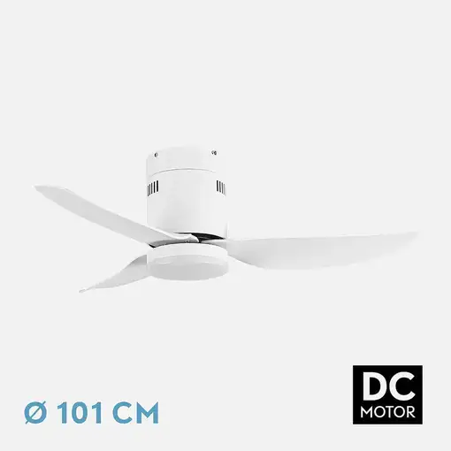 ventilador de techo Borax blanco Led 20W con 3 aspas FABRILAMP