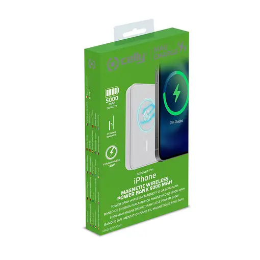 Celly MAGPB5000 5000 mAh Cargador inalámbrico Blanco