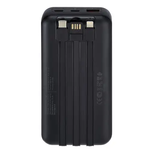 Rivacase VA2221 batería externa Polímero de litio 20000 mAh Negro