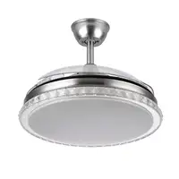 Ventilador DC BILIKU níquel 3 aspas y luz LED regulable