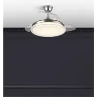 Ventilador DC BILIKU níquel 3 aspas y luz LED regulable