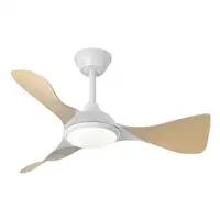 Fabrilamp Caiman ventilador de techo  blanco/haya Led 36W 3 aspas