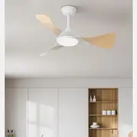 Fabrilamp Caiman ventilador de techo  blanco/haya Led 36W 3 aspas