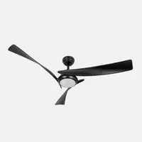 Ventilador DC Tarento negro 132cm, LED, 3 aspas, 6 velocidades