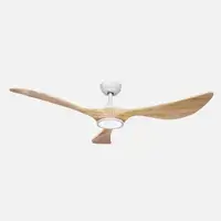Ventilador DC Viana blanco/haya 132cm LED 3 aspas y 6 velocidades