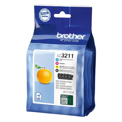 Brother LC3211VAL cartucho de tinta 4 pieza(s) Original Rendimiento estándar Negro