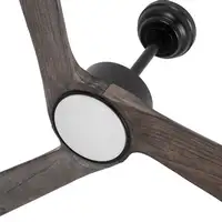 Ventilador DC Orinoco negro/roble 107cm, LED, 3 aspas, 6 velocidades