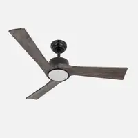 Ventilador DC Orinoco negro/roble 107cm, LED, 3 aspas, 6 velocidades
