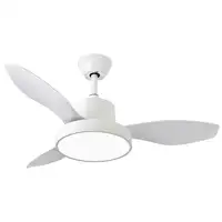 Fabrilamp Hayate blanco, 3 aspas, led y mando a distancia
