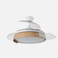 Ventilador DC PROVENZA 72W blanco/haya con LED y aspas plegables