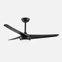 Ventilador DC Patras negro 131,2cm, LED, 3 aspas, 6 velocidades