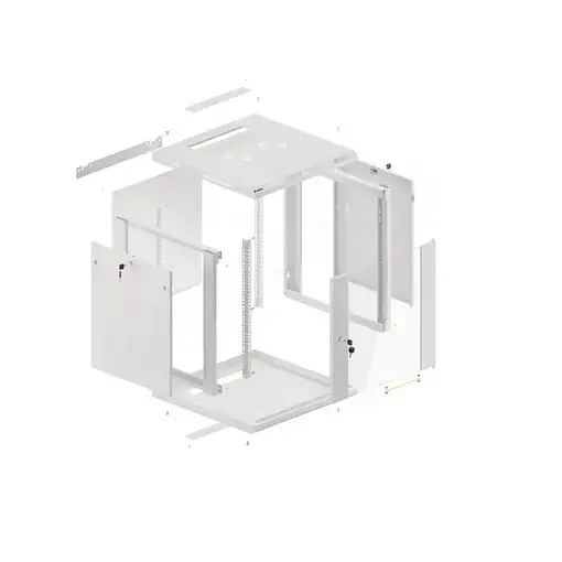 Lanberg WF01-6612-10S armario rack 12U Bastidor de pared Gris
