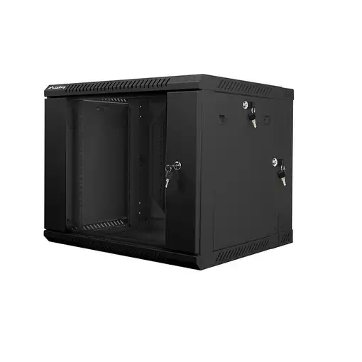 Lanberg WF02-6609-10B armario rack 9U Bastidor de pared Negro