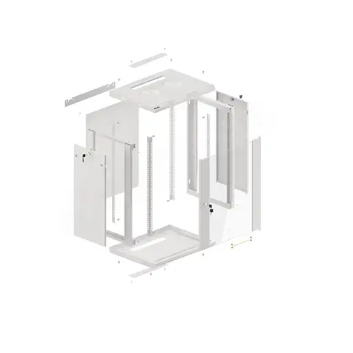 Lanberg WF01-6415-10S armario rack 15U Bastidor de pared Gris