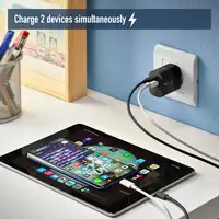 Cargador GAN de pared ultrarápido de 45W con 2 puertos: 1 USB-C 1 USB-A, NGS