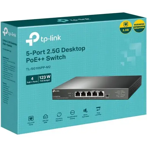 TP-Link TL-SG105PP-M2 switch No administrado Gigabit Ethernet (10/100/1000) Energí