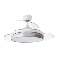 Ventilador DC Moda blanco/ola gris LED 91 cm con mando y memoria