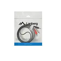 Lanberg CA-MJRC-10CC-0015-BK cable de audio 1,5 m 3,5mm 2 x RCA Negro