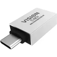 Vision TC-USBC3A cambiador de género para cable USB-A USB-C Blanco