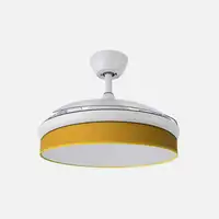Ventilador DC Moda blanco/amarillo LED 91 cm con mando