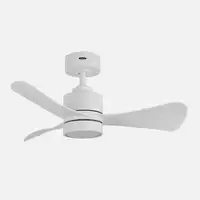 Ventilador DC Zepelin blanco LED 18W 3 aspas y 6 velocidades