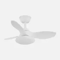 Ventilador DC Paramo blanco, LED 36W, 3 aspas y mando
