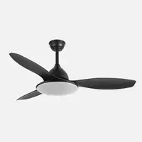 Ventilador DC Yael negro 3 aspas LED 6 vel. con mando y memoria