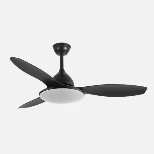 Ventilador DC Yael negro 3 aspas LED 6 vel. con mando y memoria