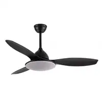 Ventilador DC Yael negro 3 aspas LED 6 vel. con mando y memoria