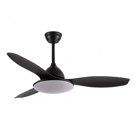Ventilador DC Yael negro 3 aspas LED 6 vel. con mando y memoria