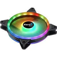 Aerocool DUO14 Ventilador PC 14cm ARGB LED Dual Ring Antivibración 6 Pines Negro
