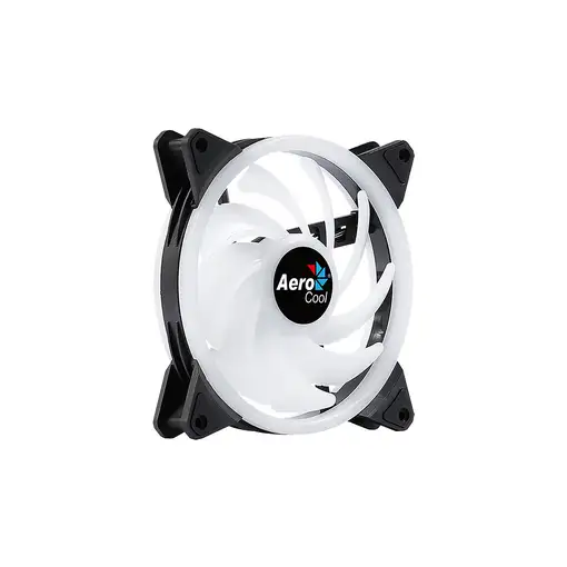 Aerocool DUO14 Ventilador PC 14cm ARGB LED Dual Ring Antivibración 6 Pines Negro