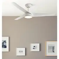 Ventilador DC Patras blanco 131,2cm, LED, 3 aspas, 6 velocidades