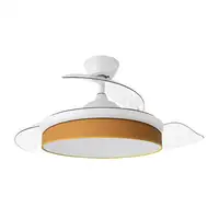 Ventilador DC Moda blanco/naranja LED 108 cm con mando