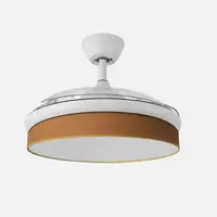 Ventilador DC Moda blanco/naranja LED 108 cm con mando