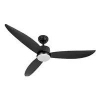 Fabrilamp Genil ventilador de techo negro, 3 aspas, 132 cm, led y mando Fabrilamp Genil ventilador de techo negro, 3 aspas, 132 cm, led y mando