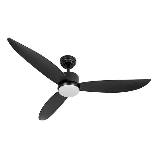 Fabrilamp Genil ventilador de techo negro, 3 aspas, 132 cm, led y mando Fabrilamp Genil ventilador de techo negro, 3 aspas, 132 cm, led y mando