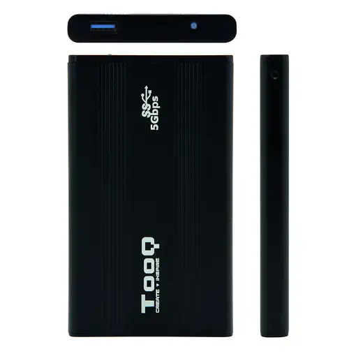 TooQ TQE-2524B caja para disco duro externo Caja de disco duro (HDD) Negro 2.5\