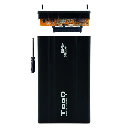 TooQ TQE-2524B caja para disco duro externo Caja de disco duro (HDD) Negro 2.5\