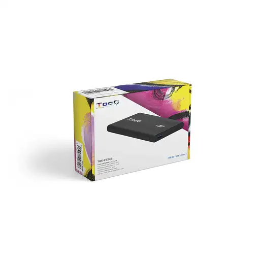 TooQ TQE-2524B caja para disco duro externo Caja de disco duro (HDD) Negro 2.5\