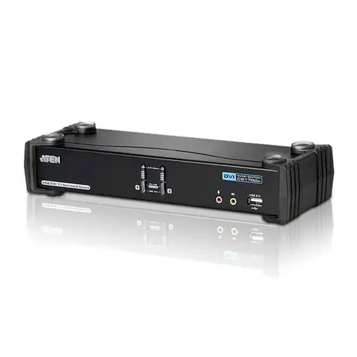 ATEN Switch KVMP™ DVI/Audio dual link (7.1 canales) USB de 2 puertos