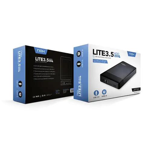 NOX Lite 3.5 Carcasa de disco duro/SSD Negro 3.5\