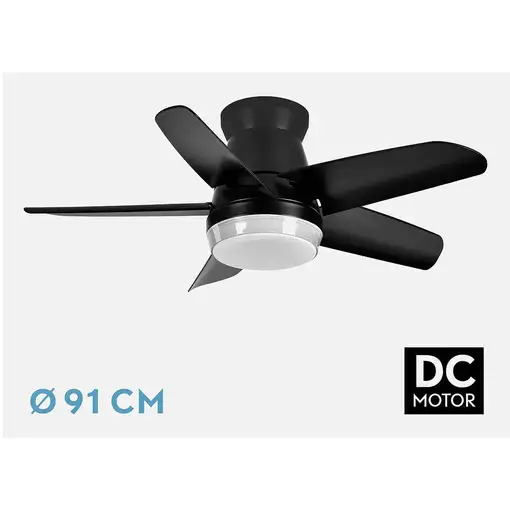 Ventiladores techo Negro FABRILAMP