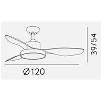 Ventiladores techo Negro FABRILAMP