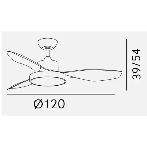 Ventiladores techo Negro FABRILAMP