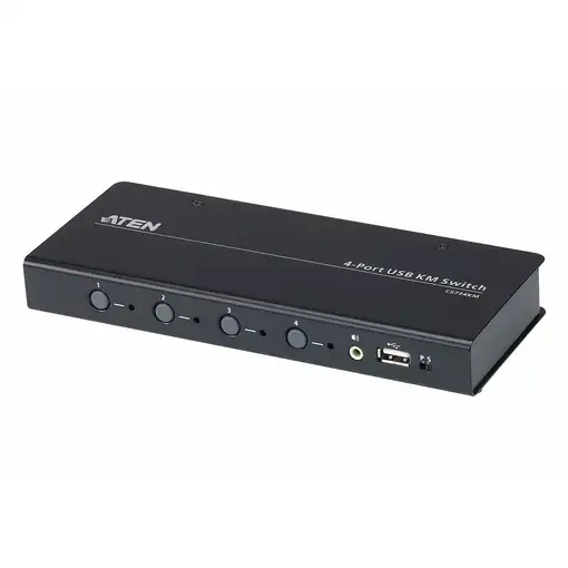 ATEN Switch KM USB de 4 puertos con Boundless Switching (cables incluidos)